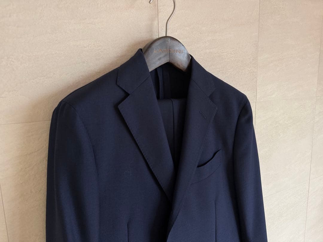 LARDINI ラルディーニ ネイビー 3B1 モヘアウールスーツサイズ48