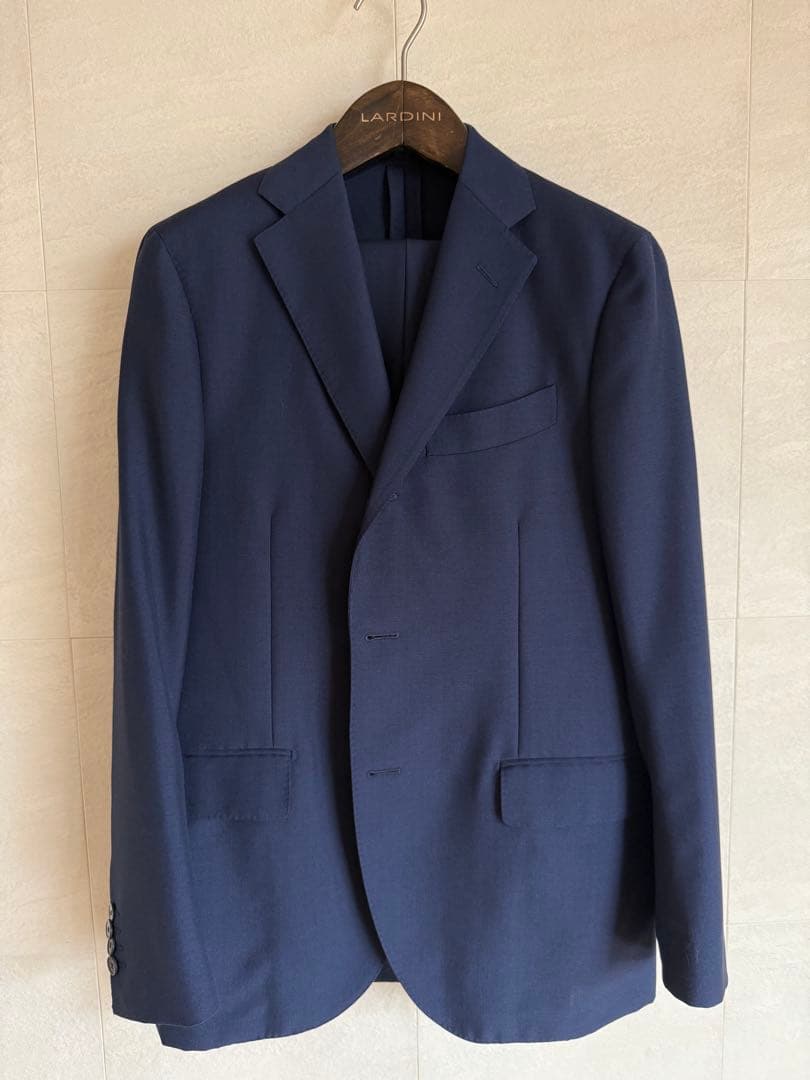 LARDINI ラルディーニ ネイビー 3B1 モヘアウールスーツサイズ48