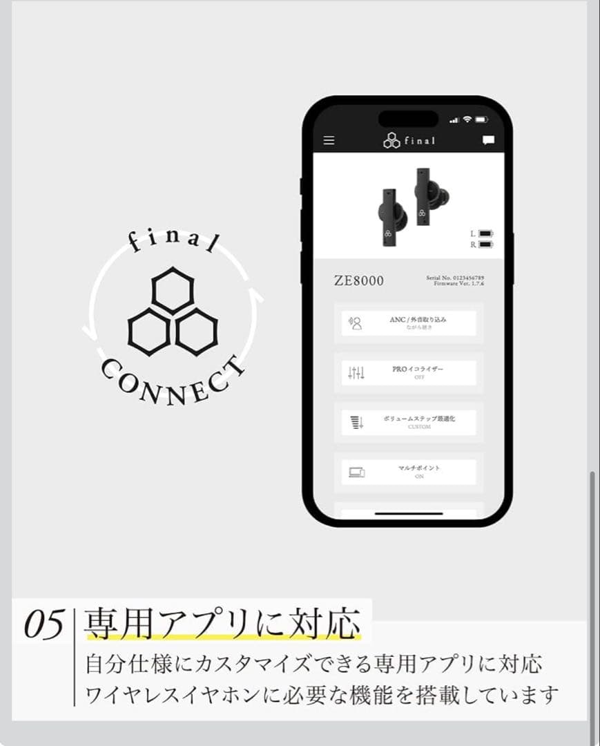 final (ファイナル) ZE8000 フラッグシップ級ワイヤレスイヤホン