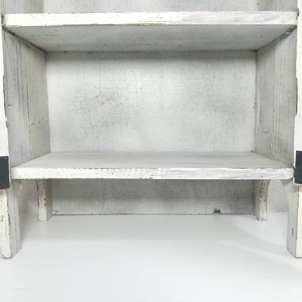 木製 アンティーク ディスプレイケース 飾り棚 食器棚 多目的 シャビ―シック