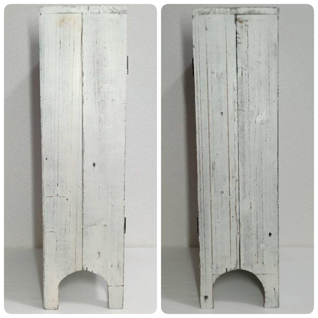 木製 アンティーク ディスプレイケース 飾り棚 食器棚 多目的 シャビ―シック