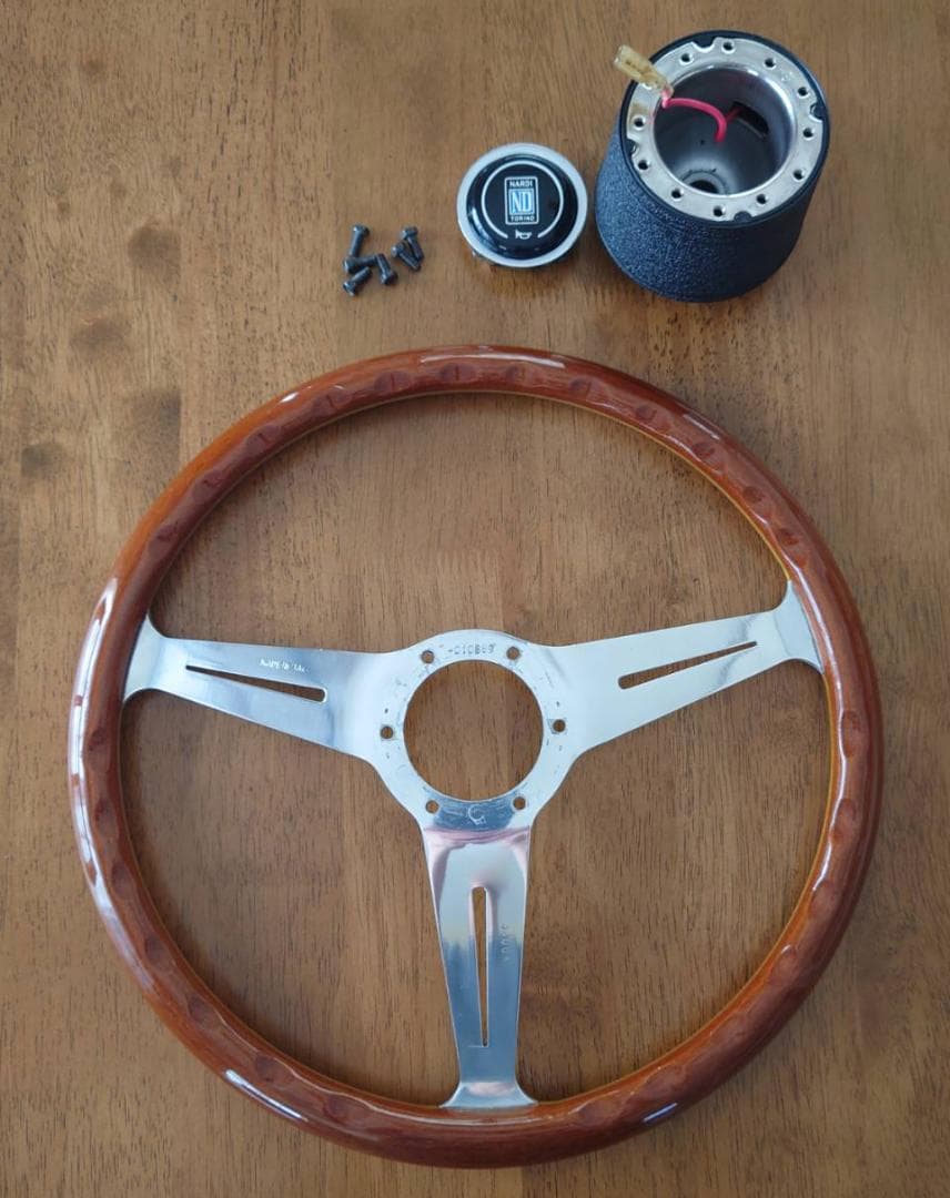 ナルディ クラシック 当時物 ポリッシュウッド 360mm