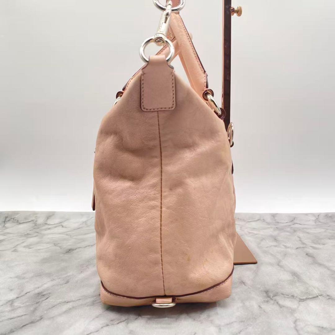 コーチ　ショルダーバッグ　2way 肩掛け　斜め掛け　ピンク　15445