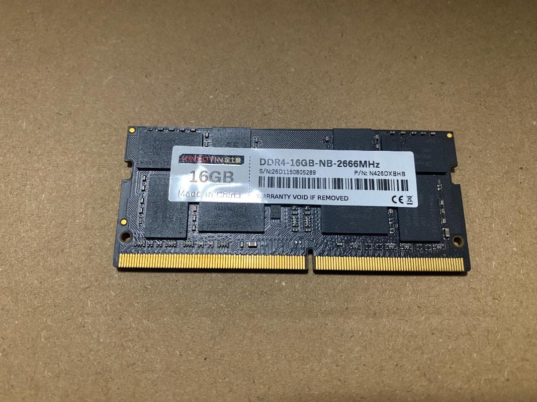 ノートパソコン用メモリ DDR4-2666 16GB②