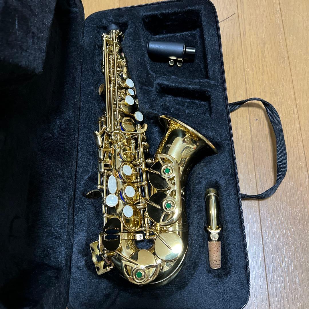 Playtech カーブドソプラノ　サックス本体 ハードケース付き