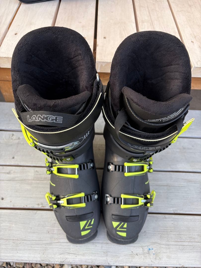 美品◎LANGE スキー用ブーツ SX100 ブラック/イエロー