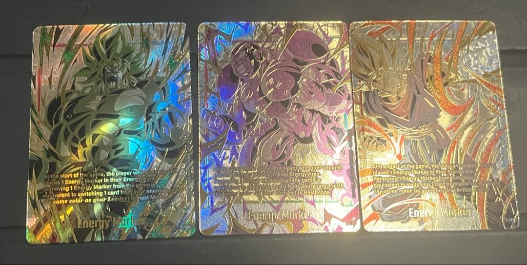 ドラゴンボールフュージョン 海外 英語版 エナジーマーカー　3枚セット