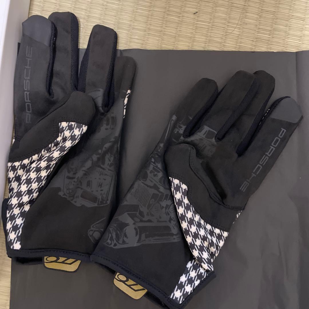 ポルシェ　ペピタ柄　グローブ　スマホ対応　手袋
