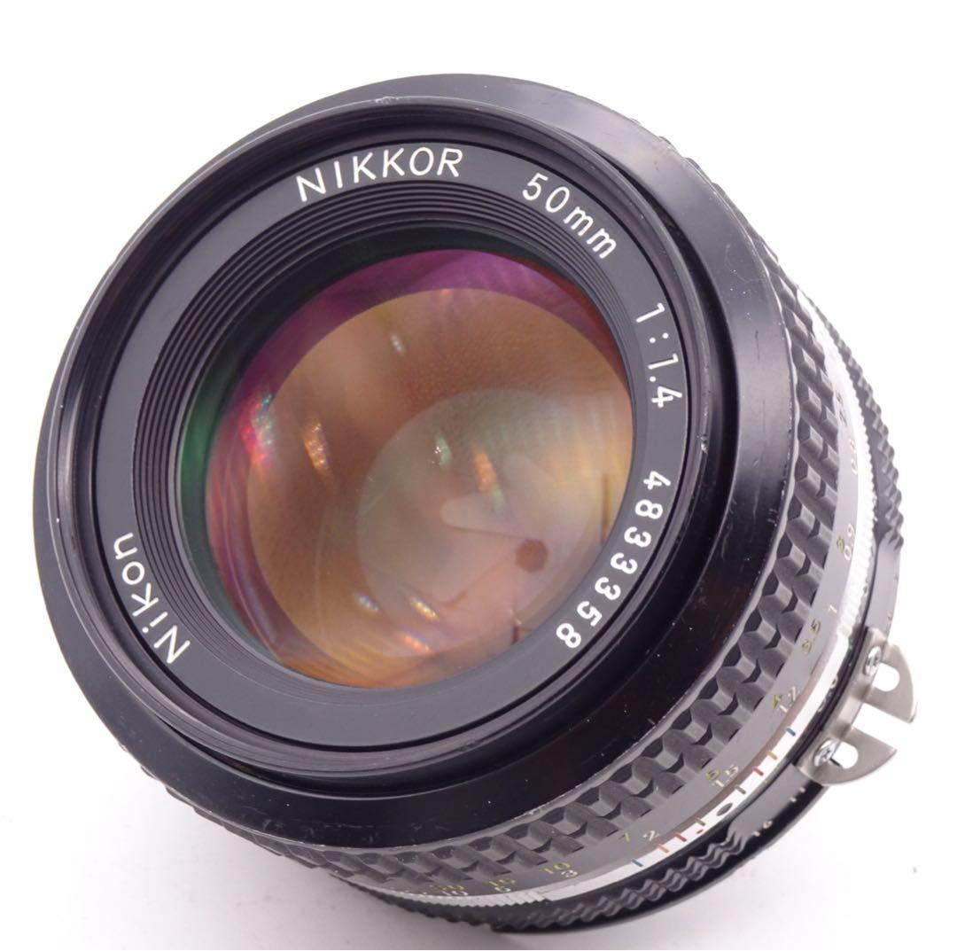 【絞りOK】 Nikon Ai Nikkor F1.4 50mm 単焦点レンズ