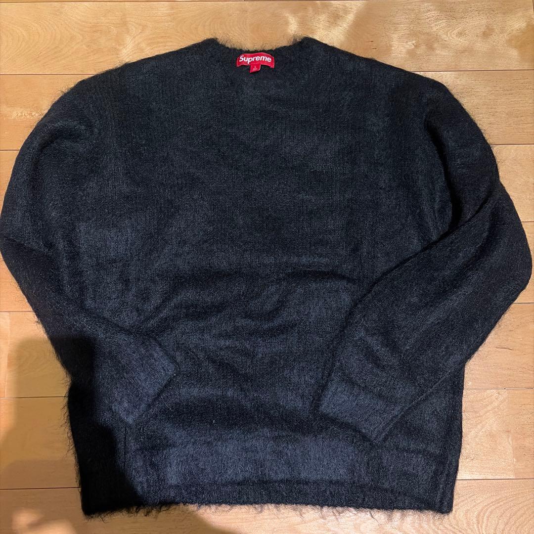 Supreme 2025FW モヘアニット ブラックL