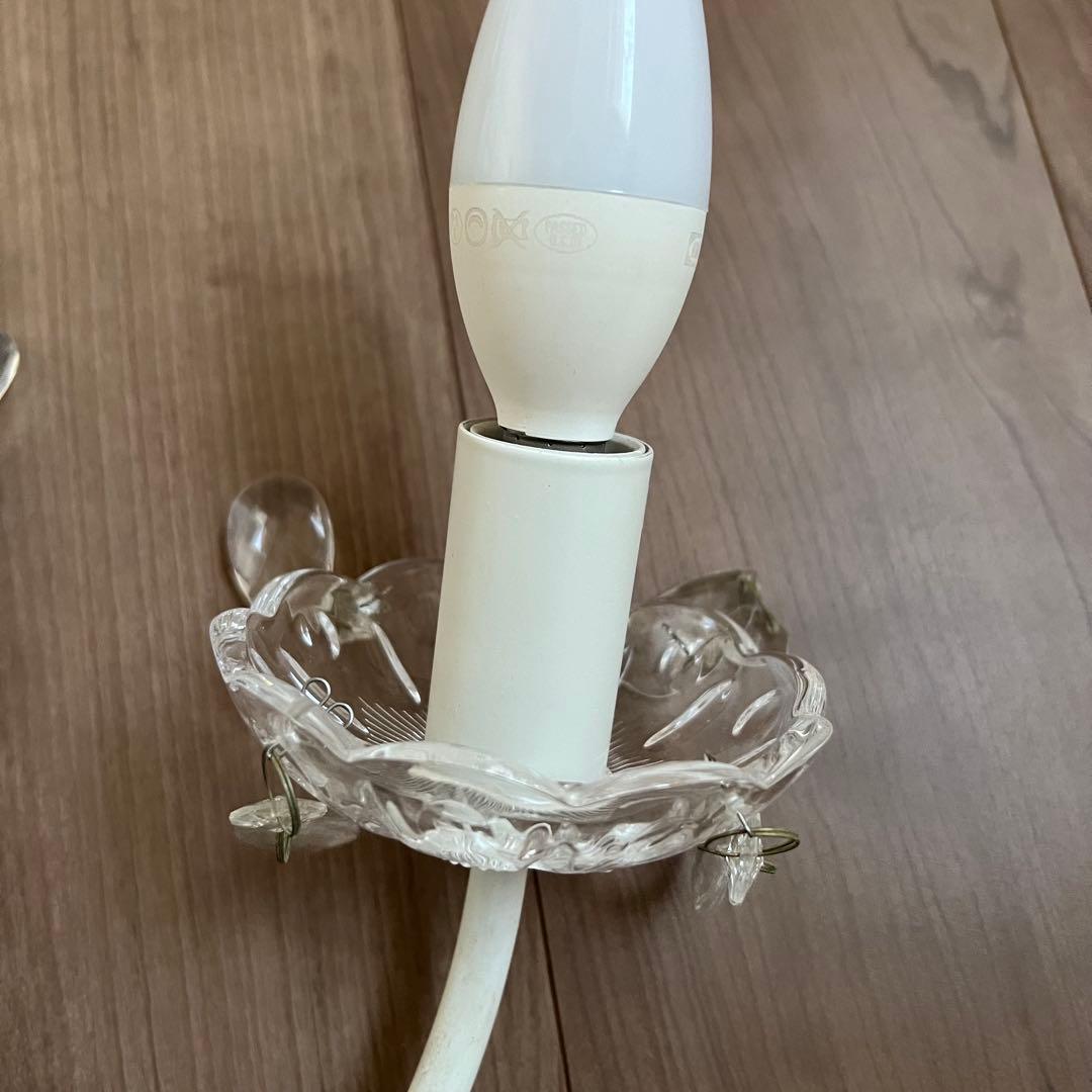 IKEA FYRTIO シャンデリア5灯 ホワイト 電球付き 北欧 クリスタル調