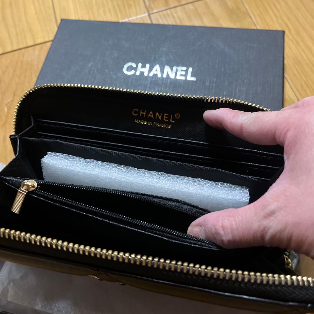 CHANEL ブラック 長財布 キルティング　 ノベルティ