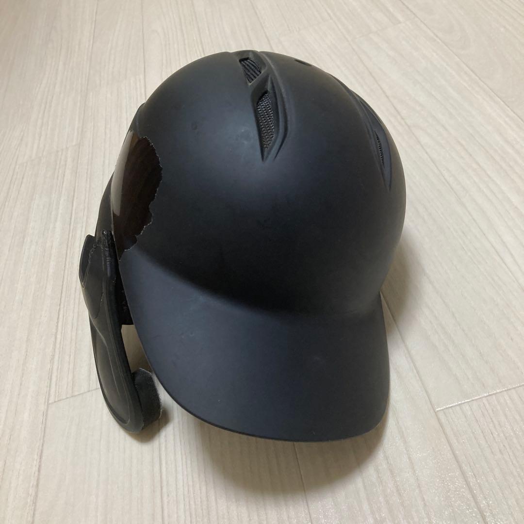 左打者用片耳フェイスガード付きヘルメット