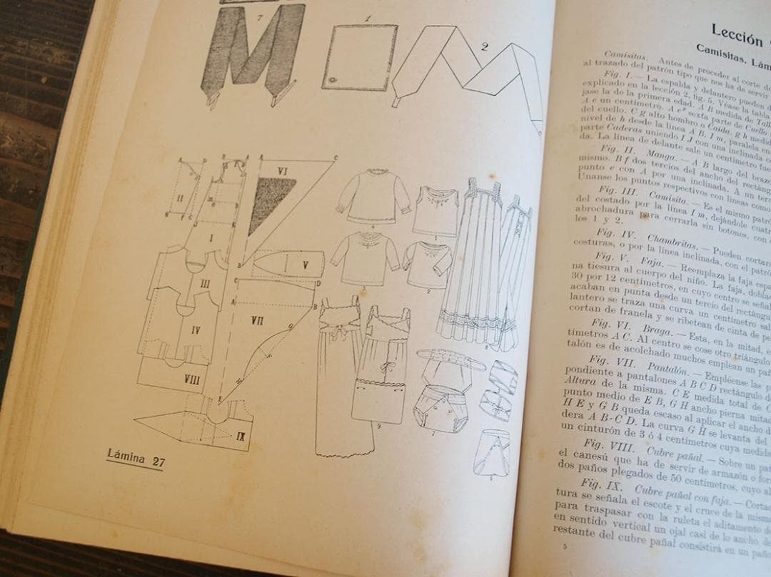 稀少 ランジェリー パターン製図本 1929年 アール・デコ 時代衣装/K076