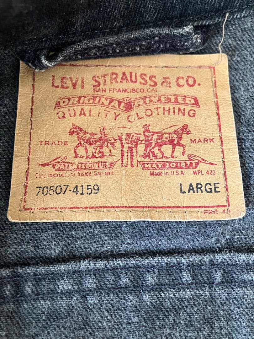 Levi's 70507-4159 USA製 L 極美品　デニムジャケット　黒