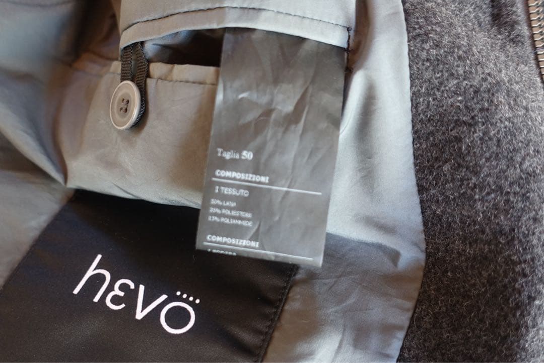 未使用イーヴォ ダッフルコート グレー　ロング フード アウター　サイズ50