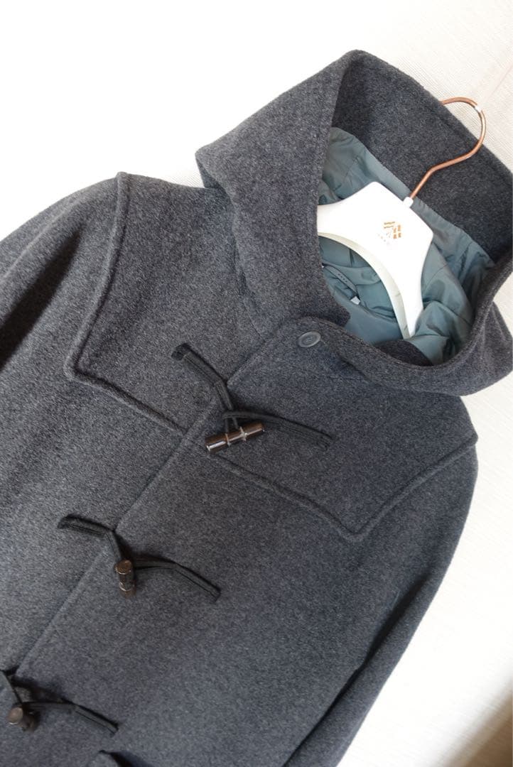 未使用イーヴォ ダッフルコート グレー　ロング フード アウター　サイズ50