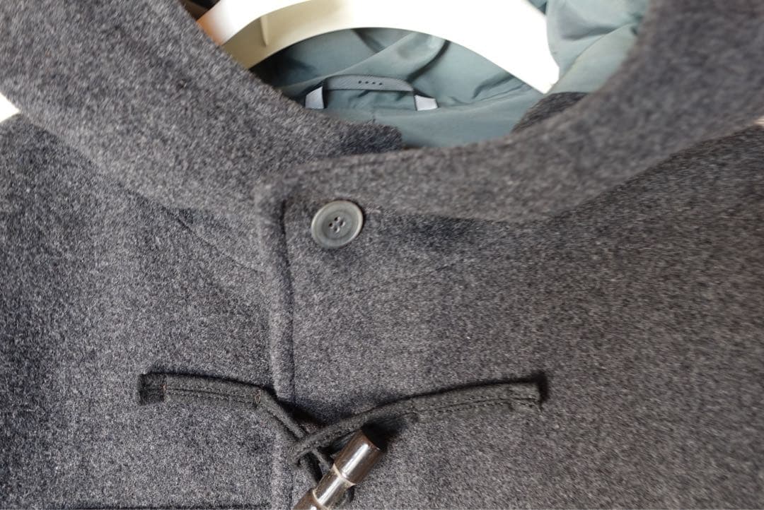 未使用イーヴォ ダッフルコート グレー　ロング フード アウター　サイズ50