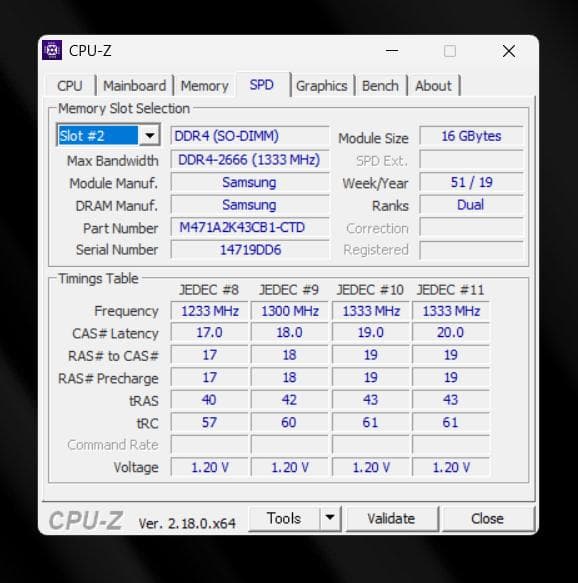 メモリー SAMSUNG DDR4-2666V 32GB (16GB X2)