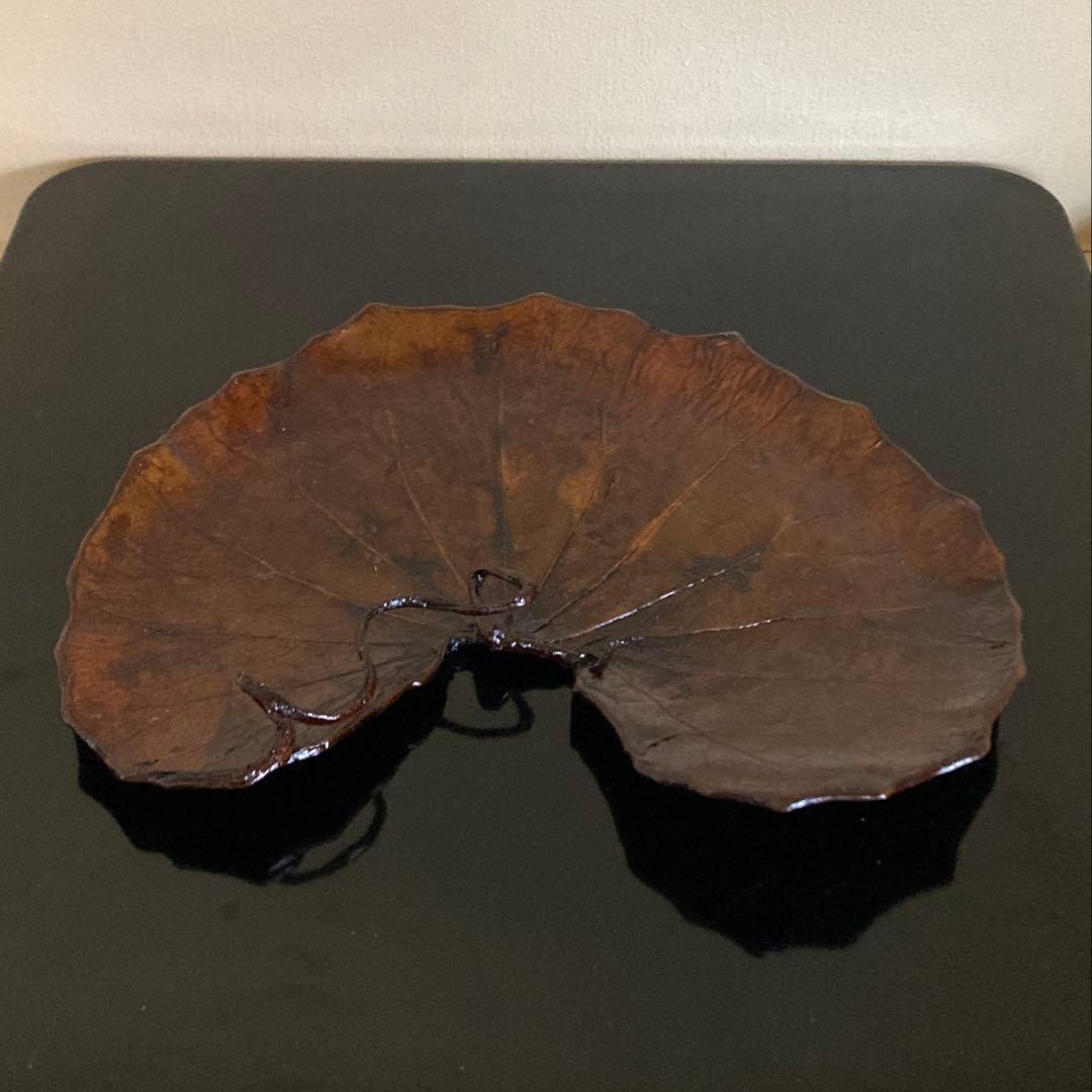 R*O様 茶道具 山中漆器 信斉作 一閑張 石蕗 干菓子盆 漆器 塗箸 共箱・栞