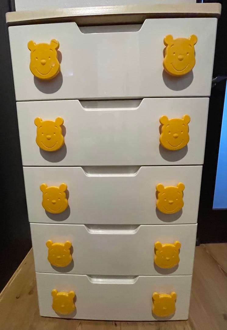最終値下げ‼️送料込‼️美品‼️アイリスくまのプーさん　ディズニー　5段　チェスト