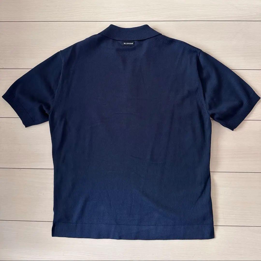 24SS blamink ポロシャツ　ネイビー　36 完売　drawer
