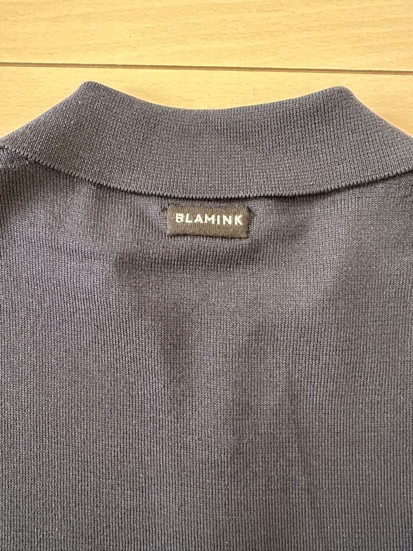 24SS blamink ポロシャツ　ネイビー　36 完売　drawer