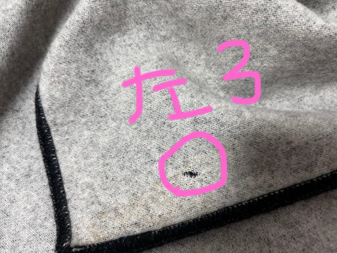 MONCLERモンクレールウールダウン付きポンチョ グレー/ブラック