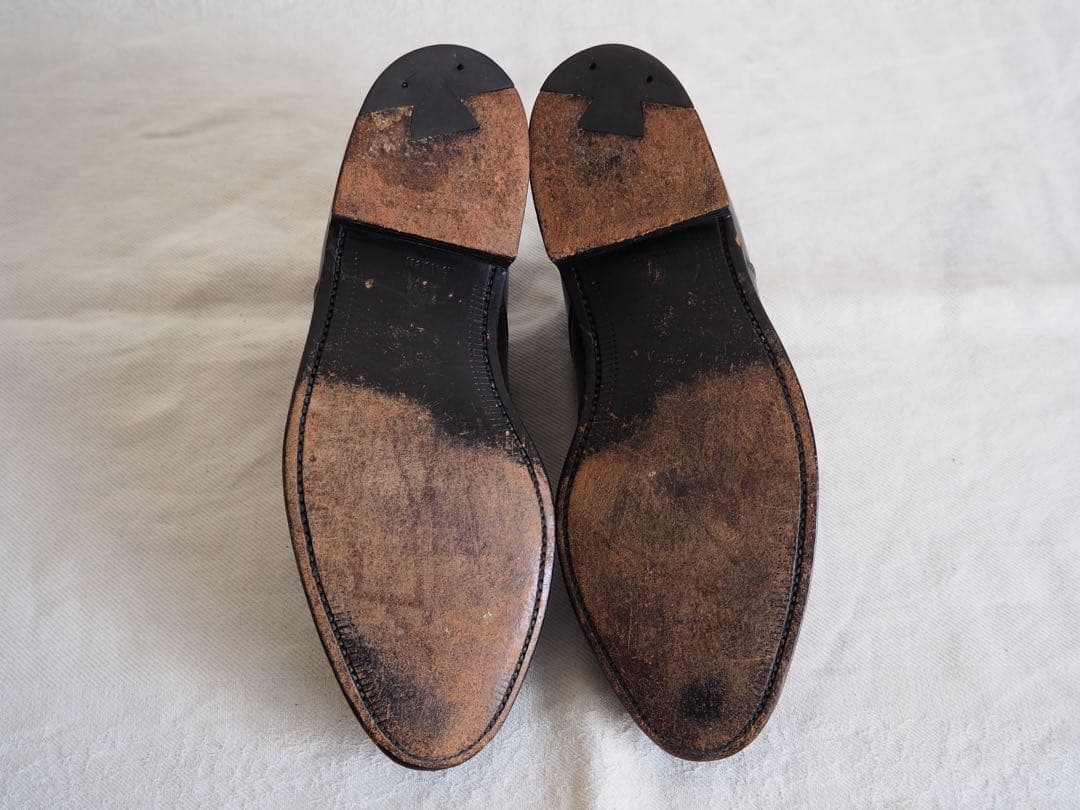 靴 Alden 907 Black Straight tip dress shoe