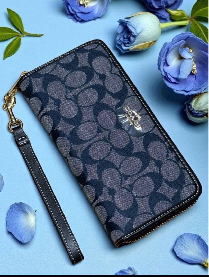 【新品未使用】COACH 長財布 ネイビー