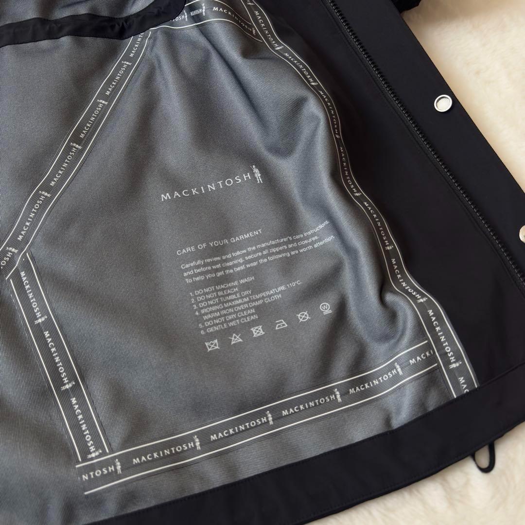 美品　マッキントッシュ　ウールショートモッズコート　マウンテンパーカー　黒　F