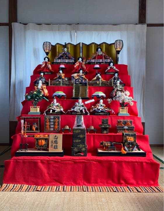 ひな人形　7段　廣栄　白鶴雛