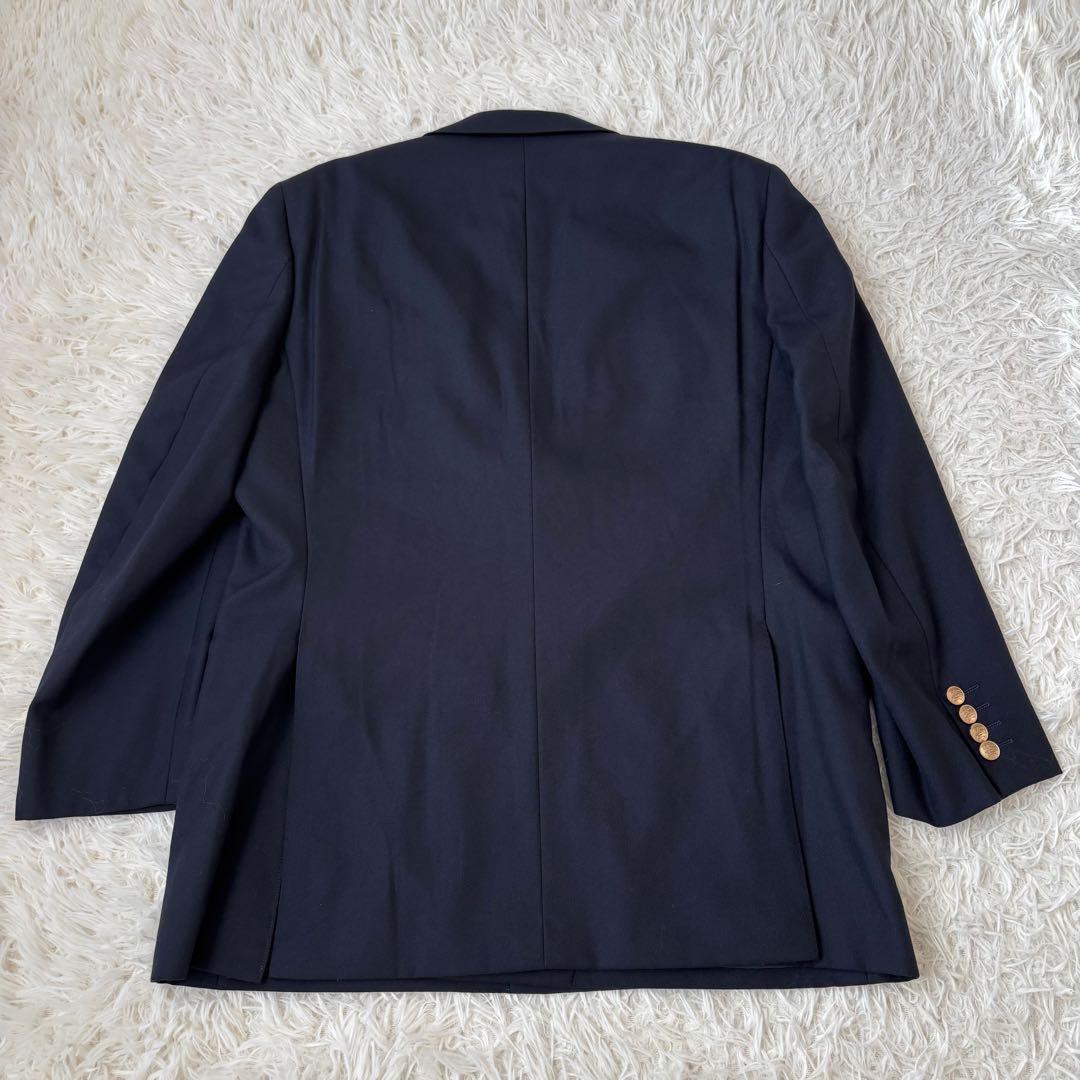美品✨ バーバリーズ 紺ブレ ダブルテーラードジャケット 金ボタン ネイビー