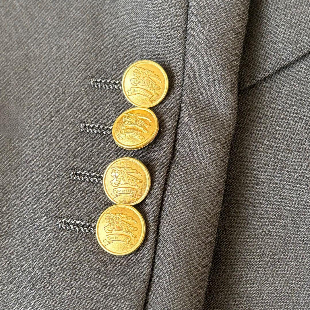 美品✨ バーバリーズ 紺ブレ ダブルテーラードジャケット 金ボタン ネイビー