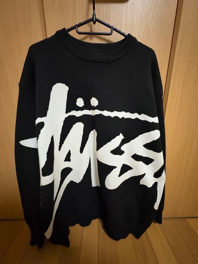 stussy stock sweater black セーター