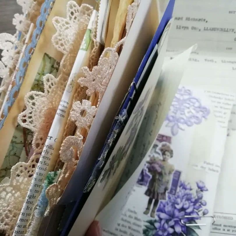 古い紙と青のジャンクジャーナル2冊セット