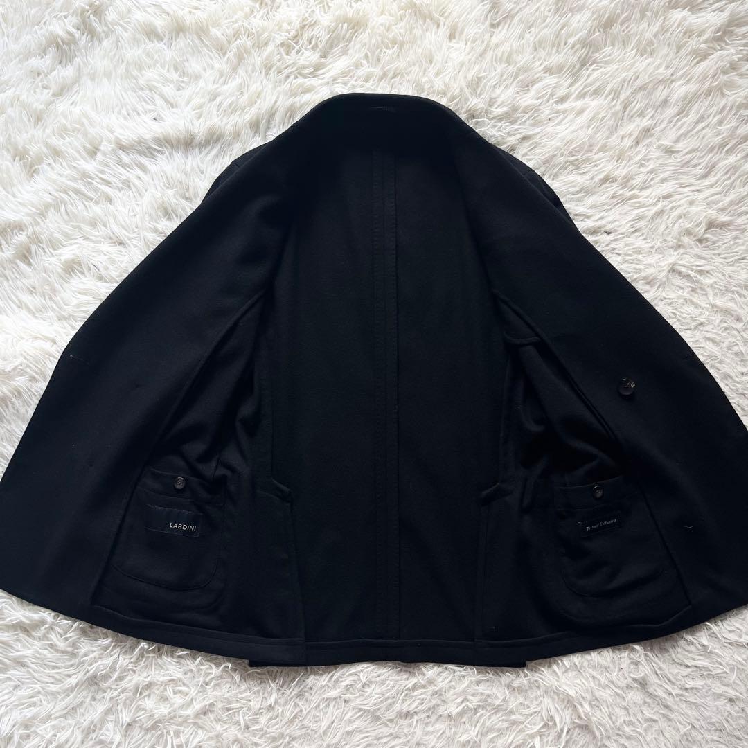 <極美品>LARDINI 金ボタン カシミヤ100% ダブルジャケット 46