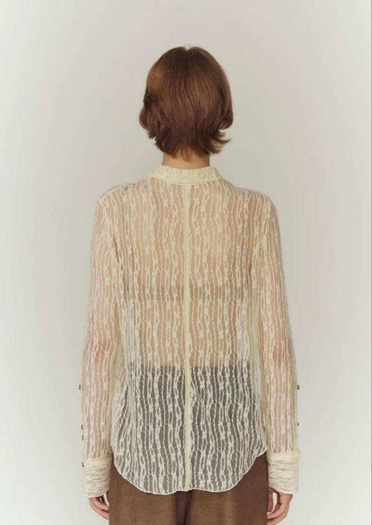 Eaphi TULLE LACE SHIRT アイボリー