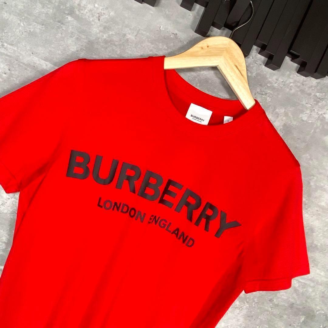 『BURBERRY』バーバリー (S) クルーネック半袖Tシャツ