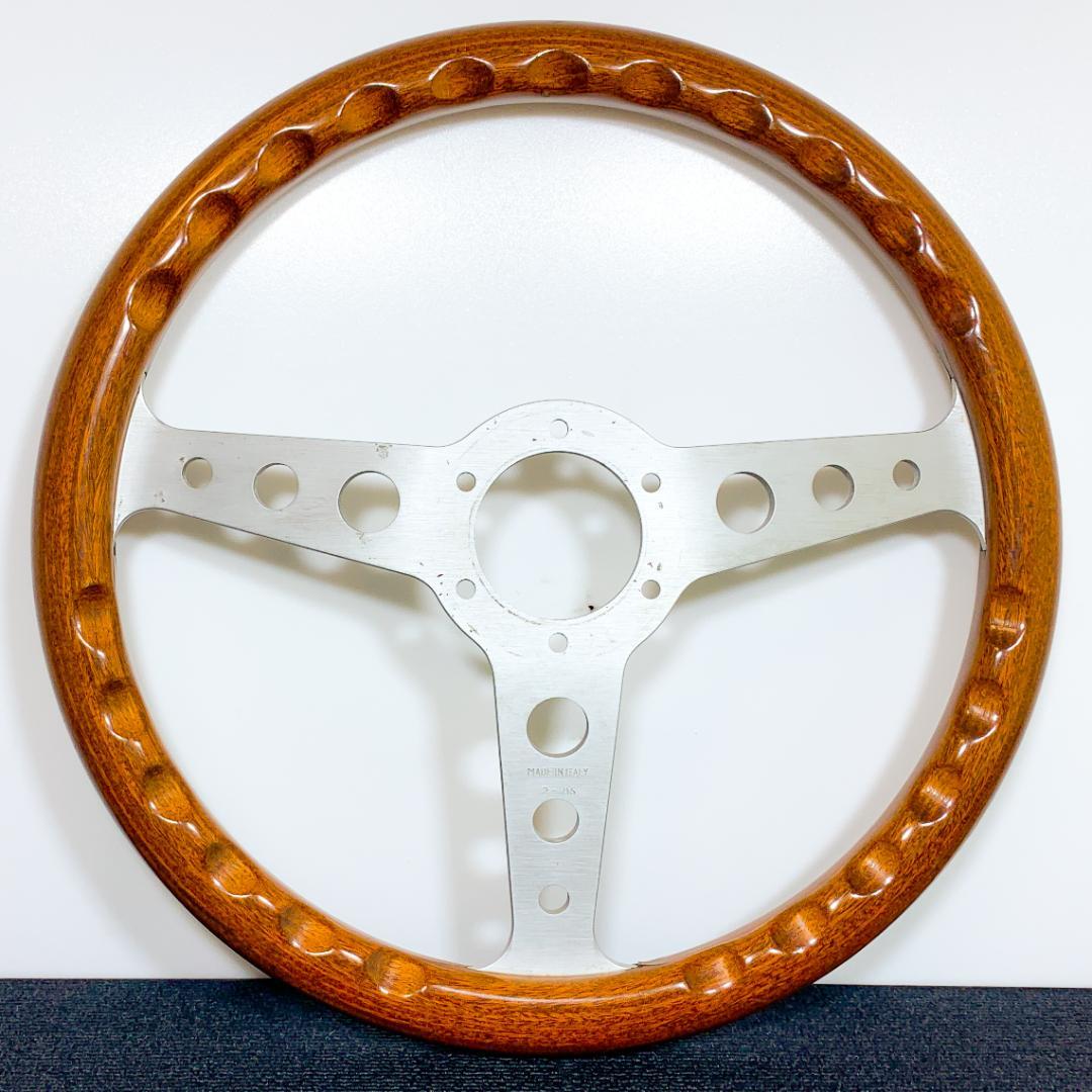 モモ INDY インディ ウッドステアリング 35パイ 1985年2月製 当時物