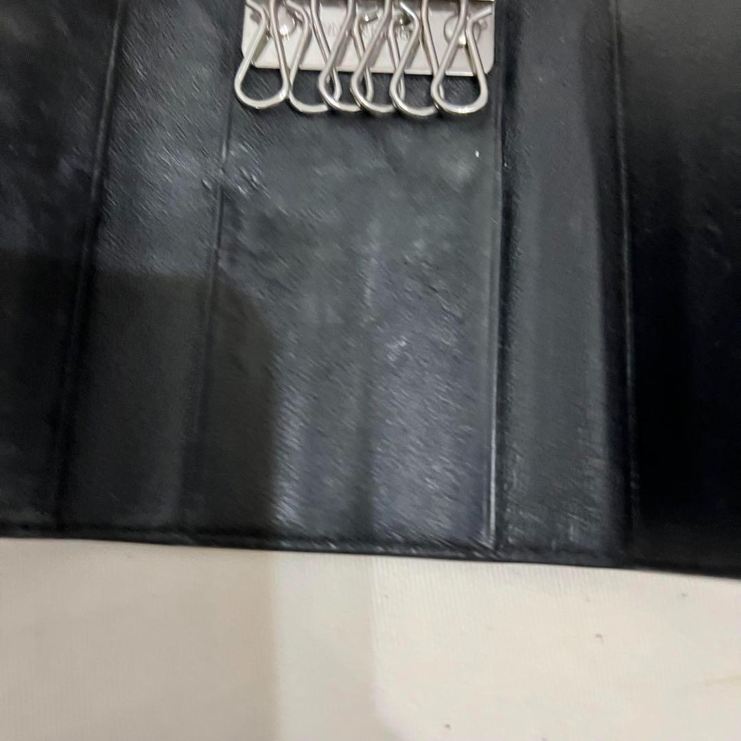 BALENCIAGA ブラック レザー キーケース