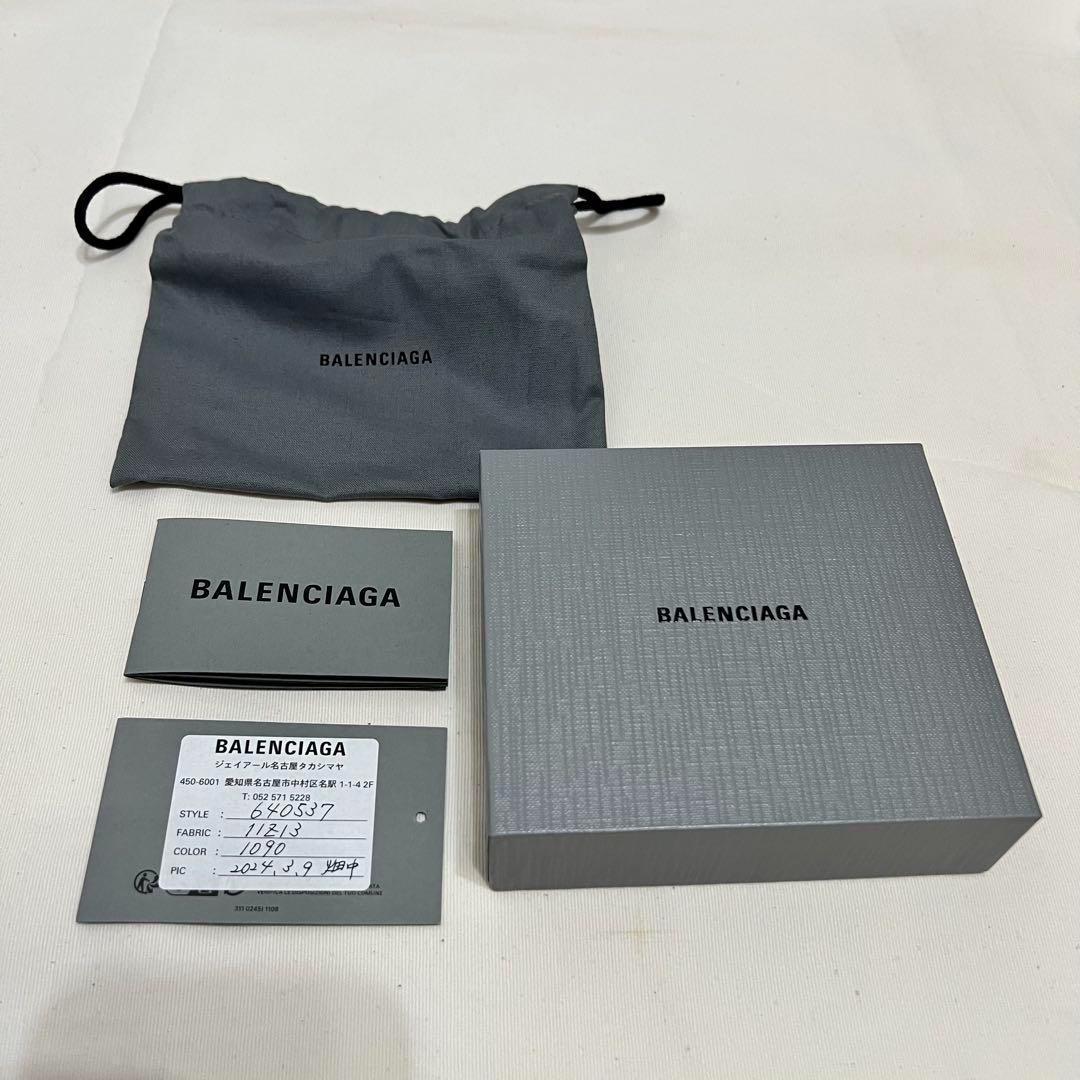BALENCIAGA ブラック レザー キーケース