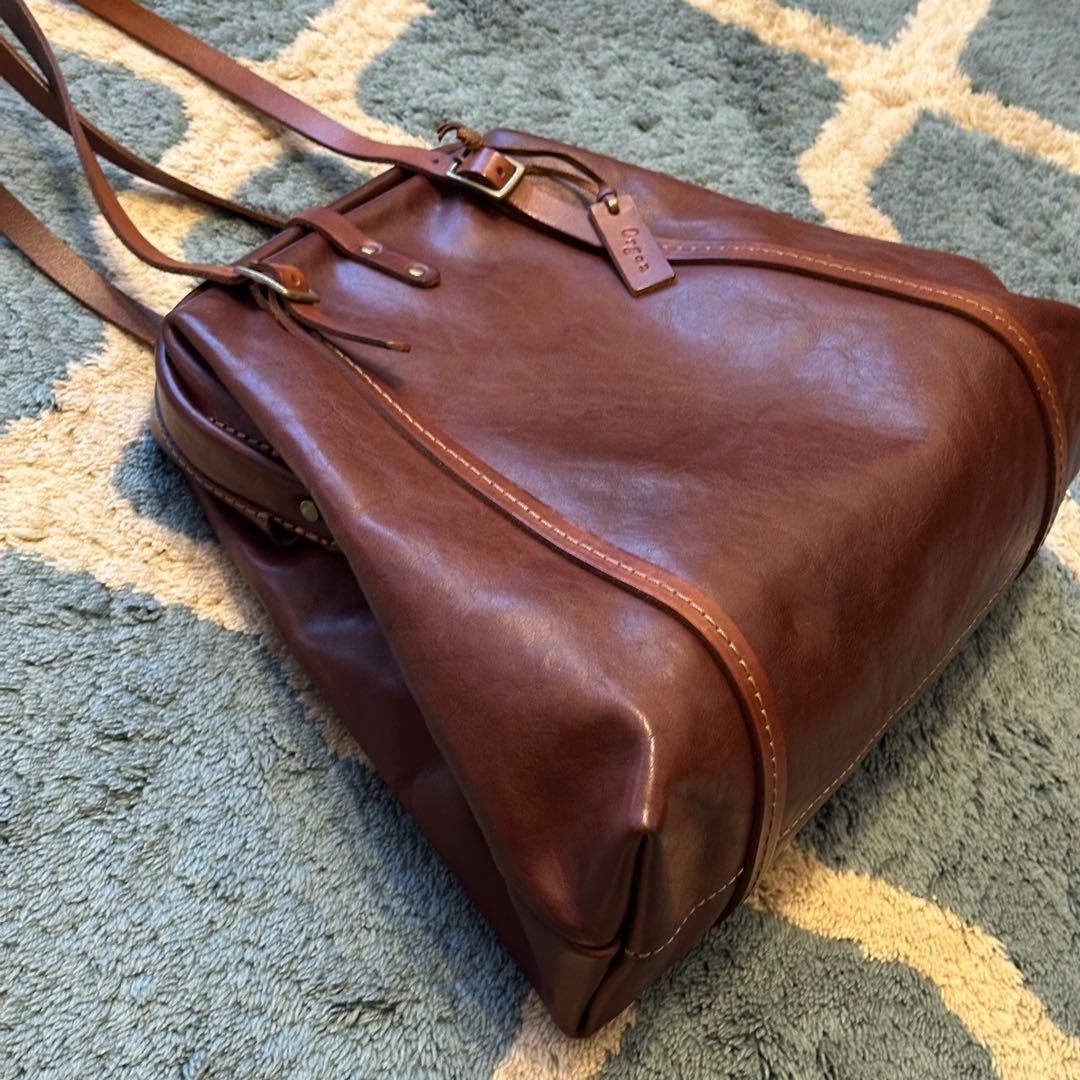 HERZ Organ（オルガン）口枠トートバッグG-14革バッグレザー