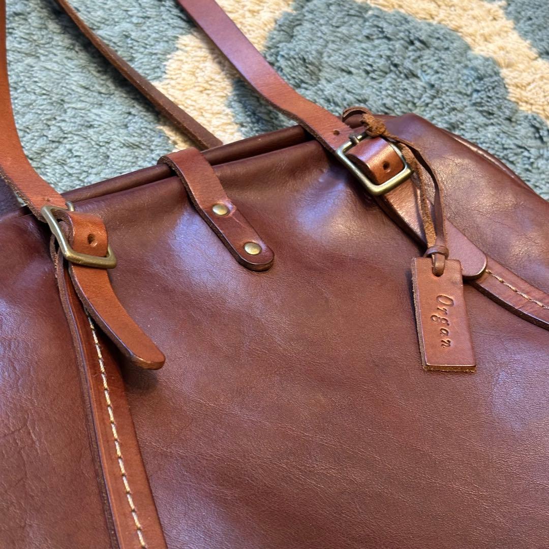 HERZ Organ（オルガン）口枠トートバッグG-14革バッグレザー