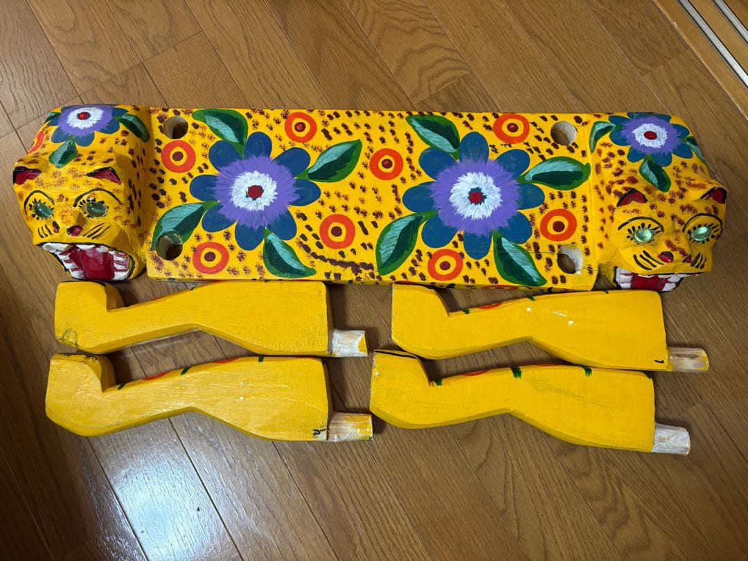 テ*ー様 グアテマラ民芸 手彫り 木製ベンチ 飾り台 アジアン家具