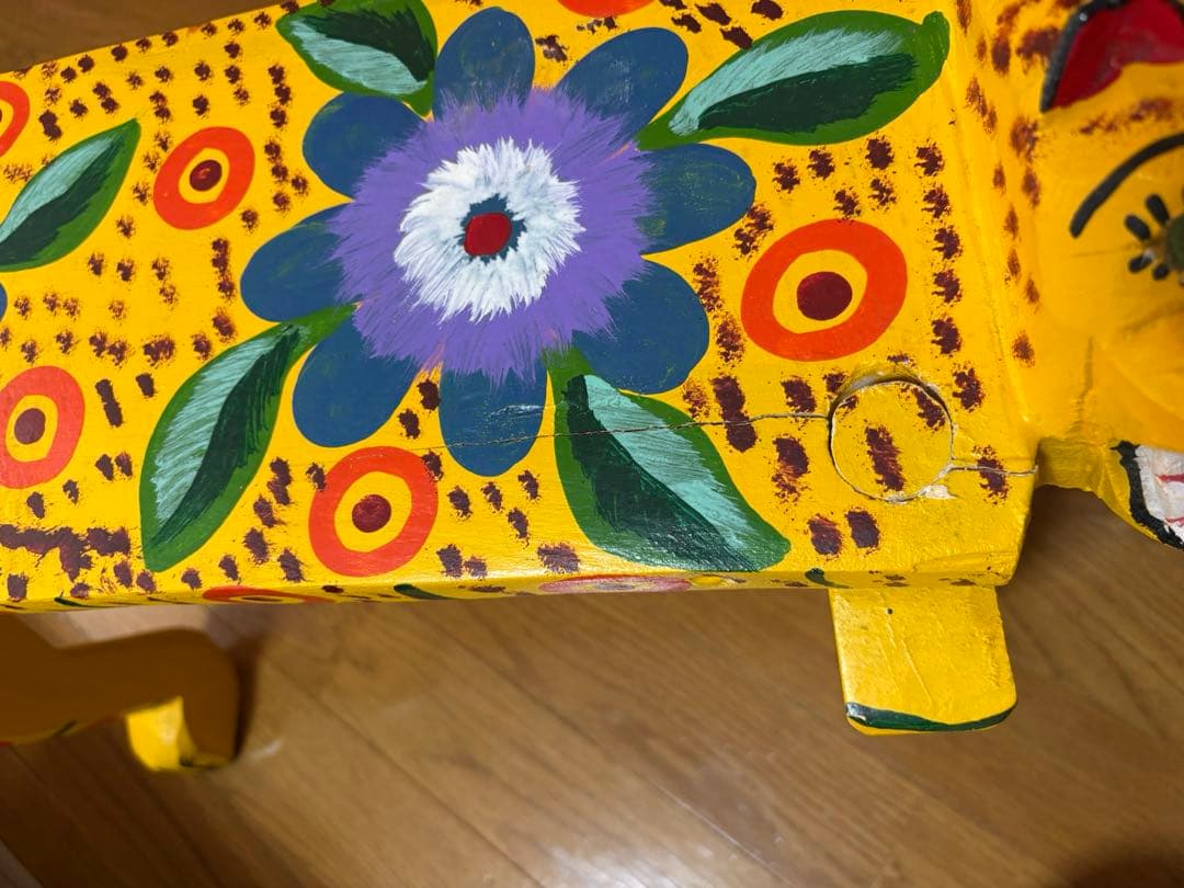 テ*ー様 グアテマラ民芸 手彫り 木製ベンチ 飾り台 アジアン家具