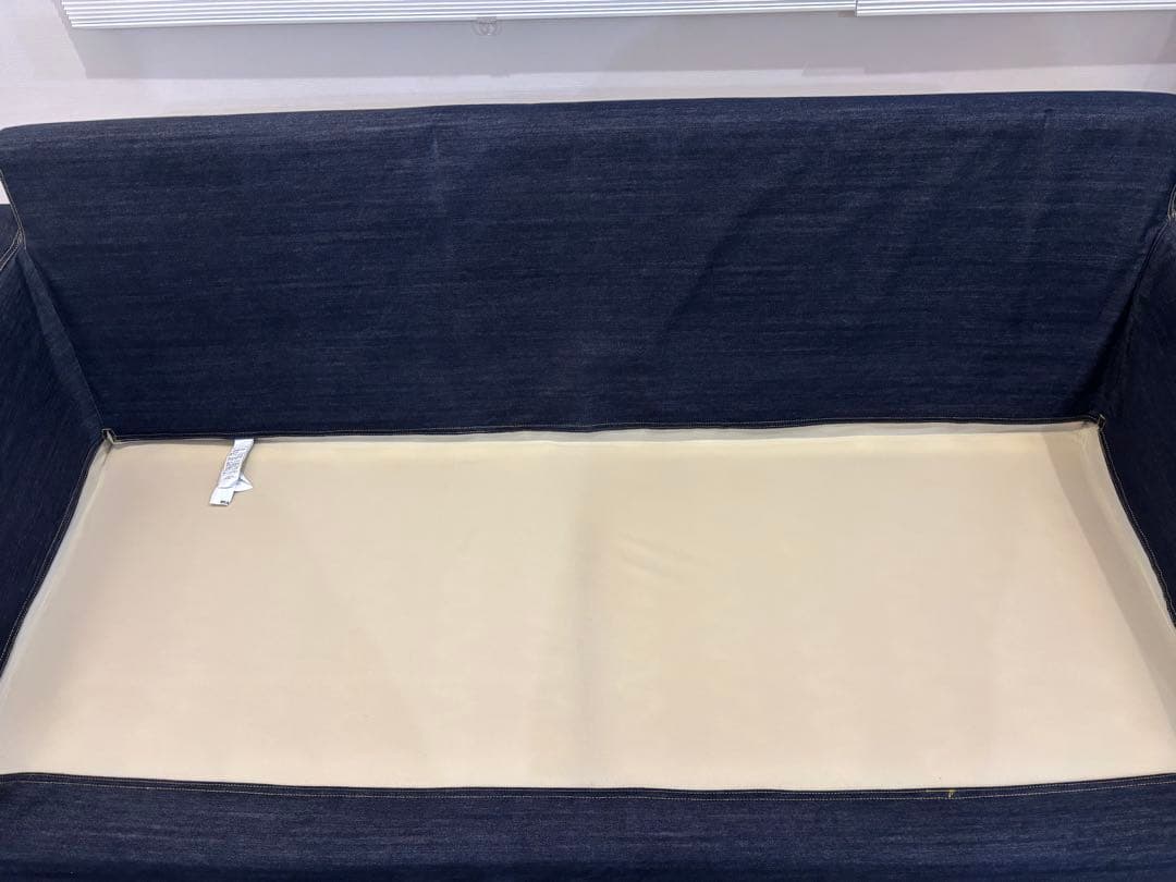 ソファ本体　2.5シーター・ワイドアーム　デニム　フェザー