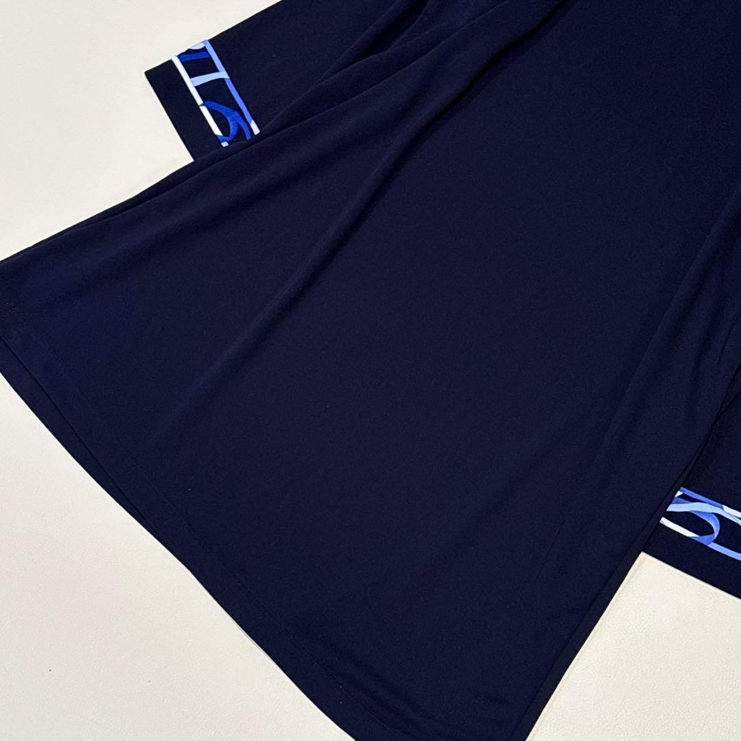 美品✨大きいサイズ レオナール カンカン チュニックワンピース ネイビー