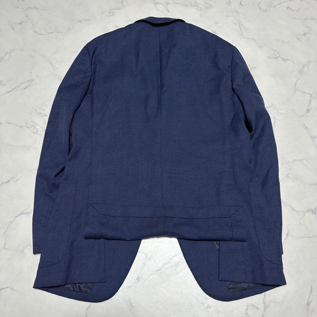 未使用級美品　シップスSHIPS レダ　ネイビージャケット　鹿の子　サイズ50