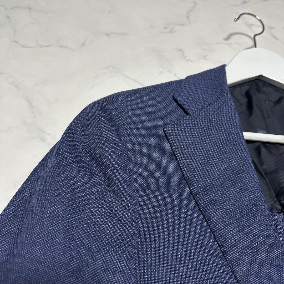 未使用級美品　シップスSHIPS レダ　ネイビージャケット　鹿の子　サイズ50